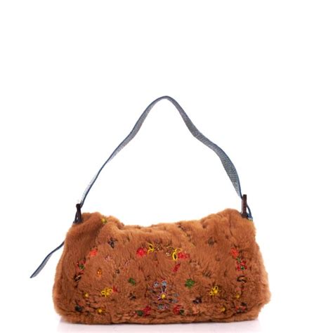 fendi fluffy baguette|baguette Fendi vintage.